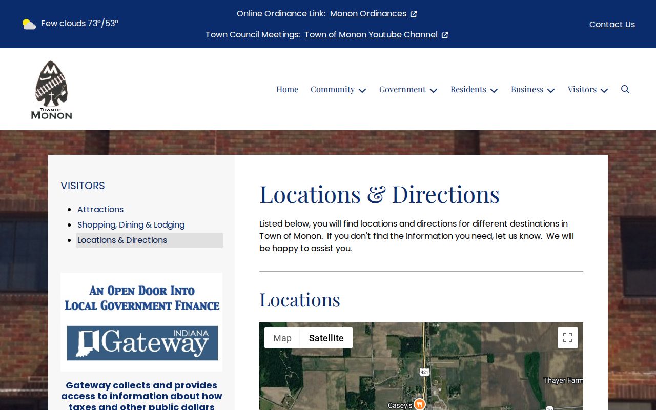 Monon court records directions source
